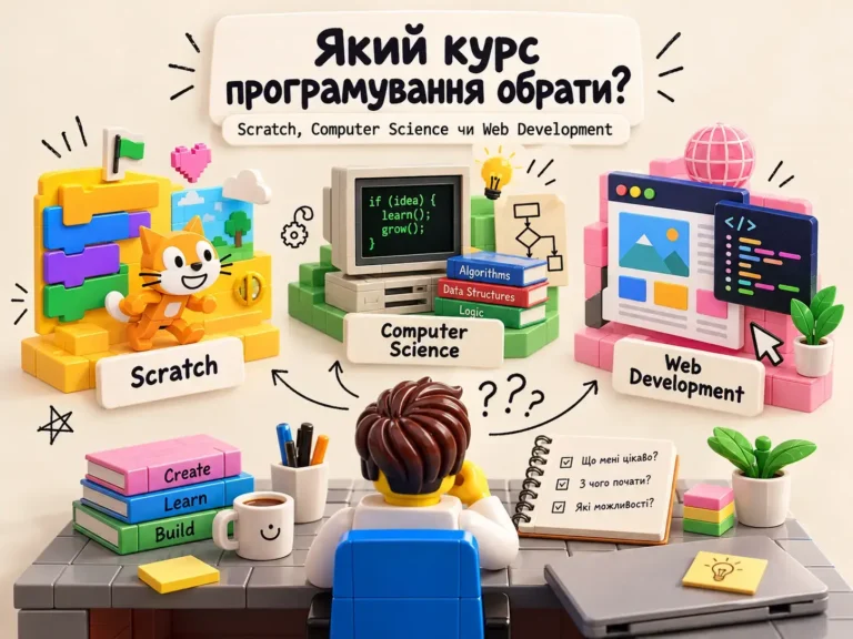 Вибір курсу програмування для початківця: Scratch, Computer Science чи Web Development