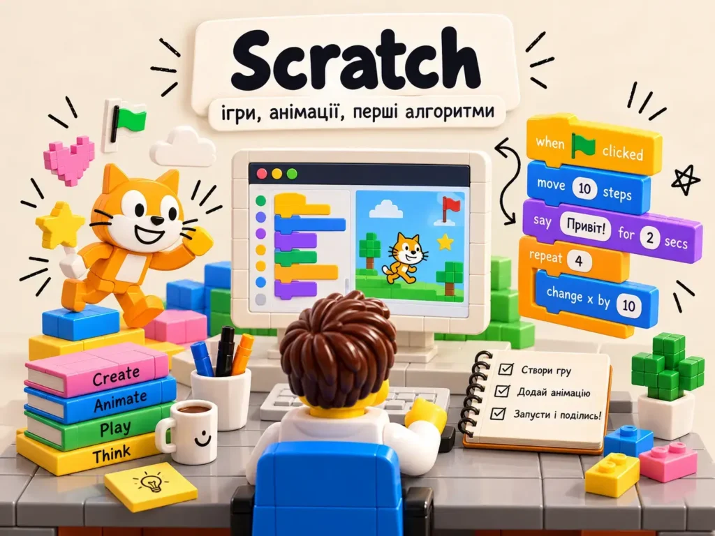 Scratch для дітей — ігри, анімації та перші алгоритми
